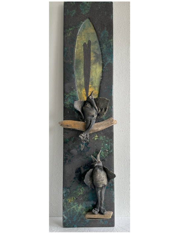 GFKS4. Glasrelief. Fuglekasse 1d  "Kærlighed i vente"